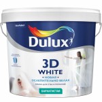 Краска для стен и потолков Dulux 3D White Дюлакс 3Д Уайт Бархатистая