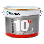 Матовая акрилатная краска, усиленная алкидом, для внутренних сухих помещений Teknos Teknospro 10 Текноспро 10